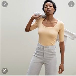 Everlane pima micro rib scoop tee